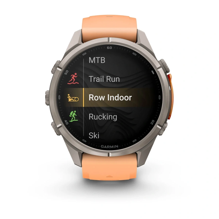 Смарт-годинник Garmin Fenix 9 Pro inReach 43mm Titanium Case with Shell Pink/Autumn Orange Silicone Band (010-04335-00/01)