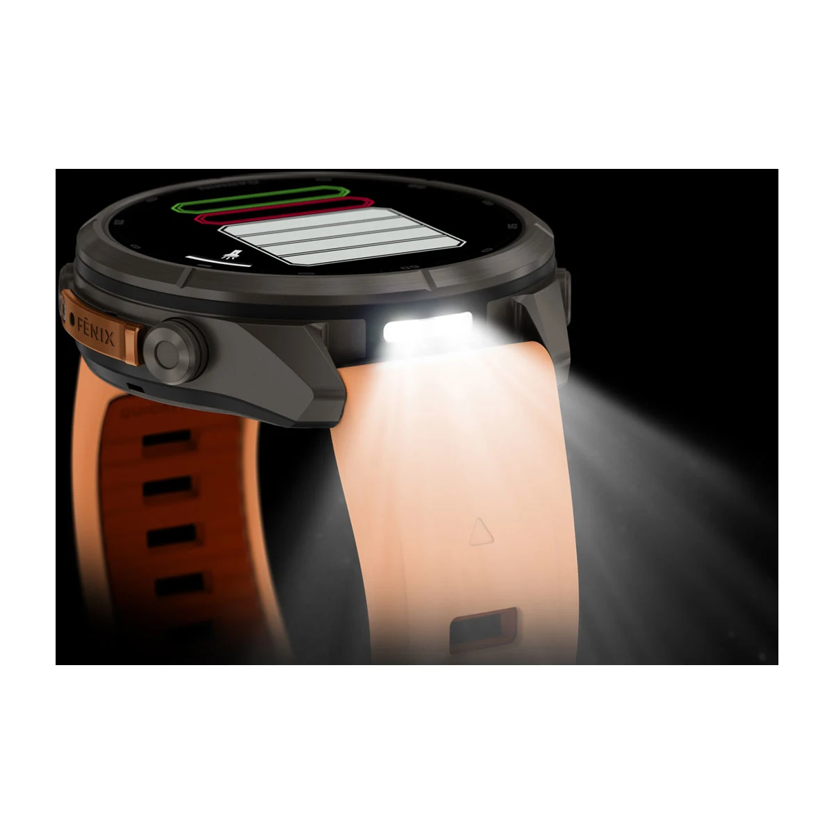 Смарт-годинник Garmin Fenix 9 Pro inReach 43mm Titanium Case with Shell Pink/Autumn Orange Silicone Band (010-04335-00/01)