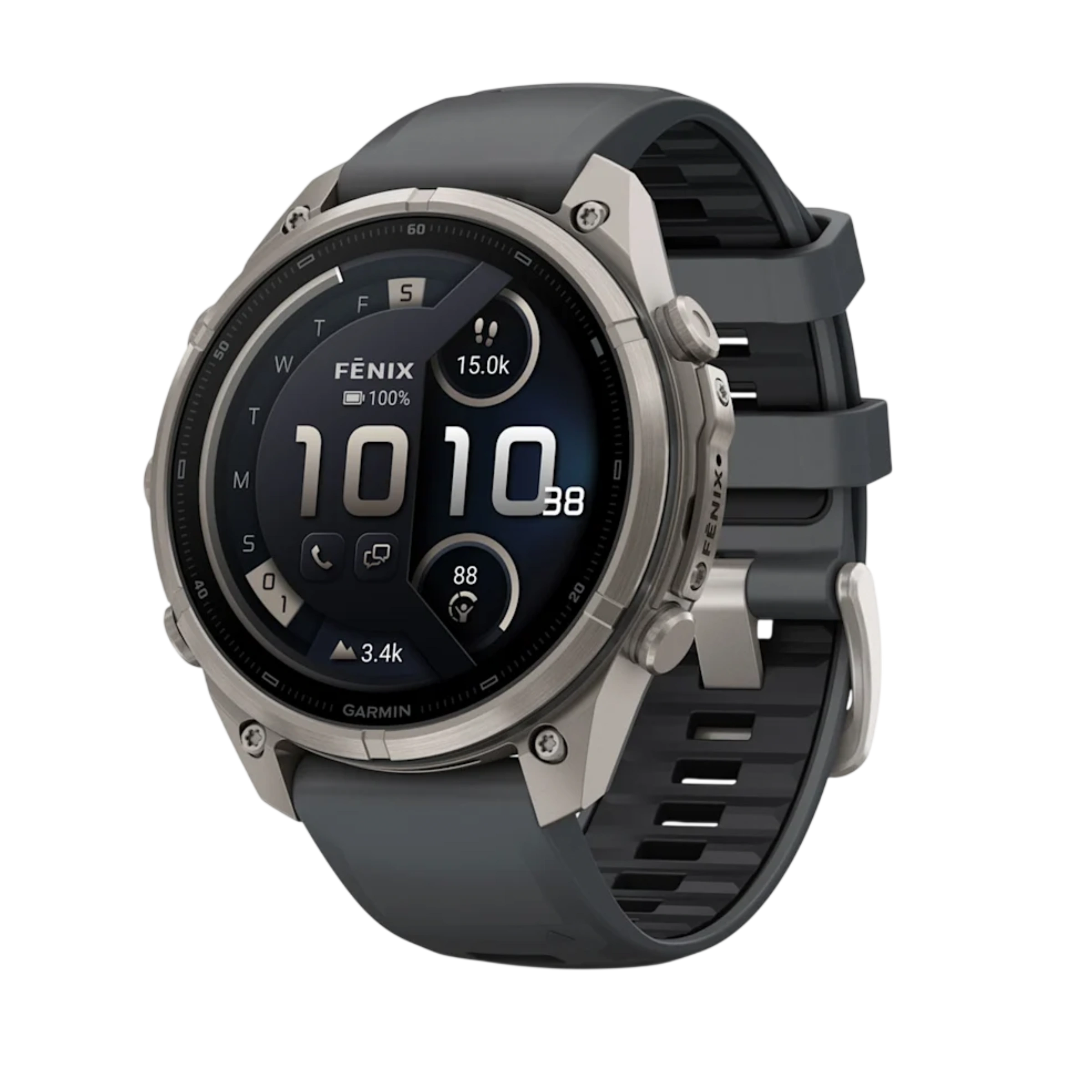Смарт-годинник Garmin Fenix 9 Pro inReach 47mm Titanium Case with Graphite/Black Silicone Band (010-04336-20/21)