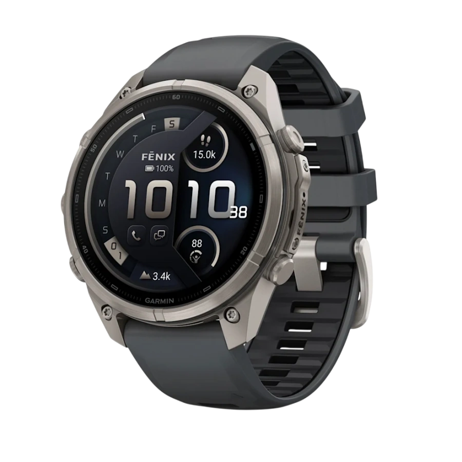 Смарт-годинник Garmin Fenix 9 Pro inReach 47mm Titanium Case with Graphite/Black Silicone Band (010-04336-20/21)
