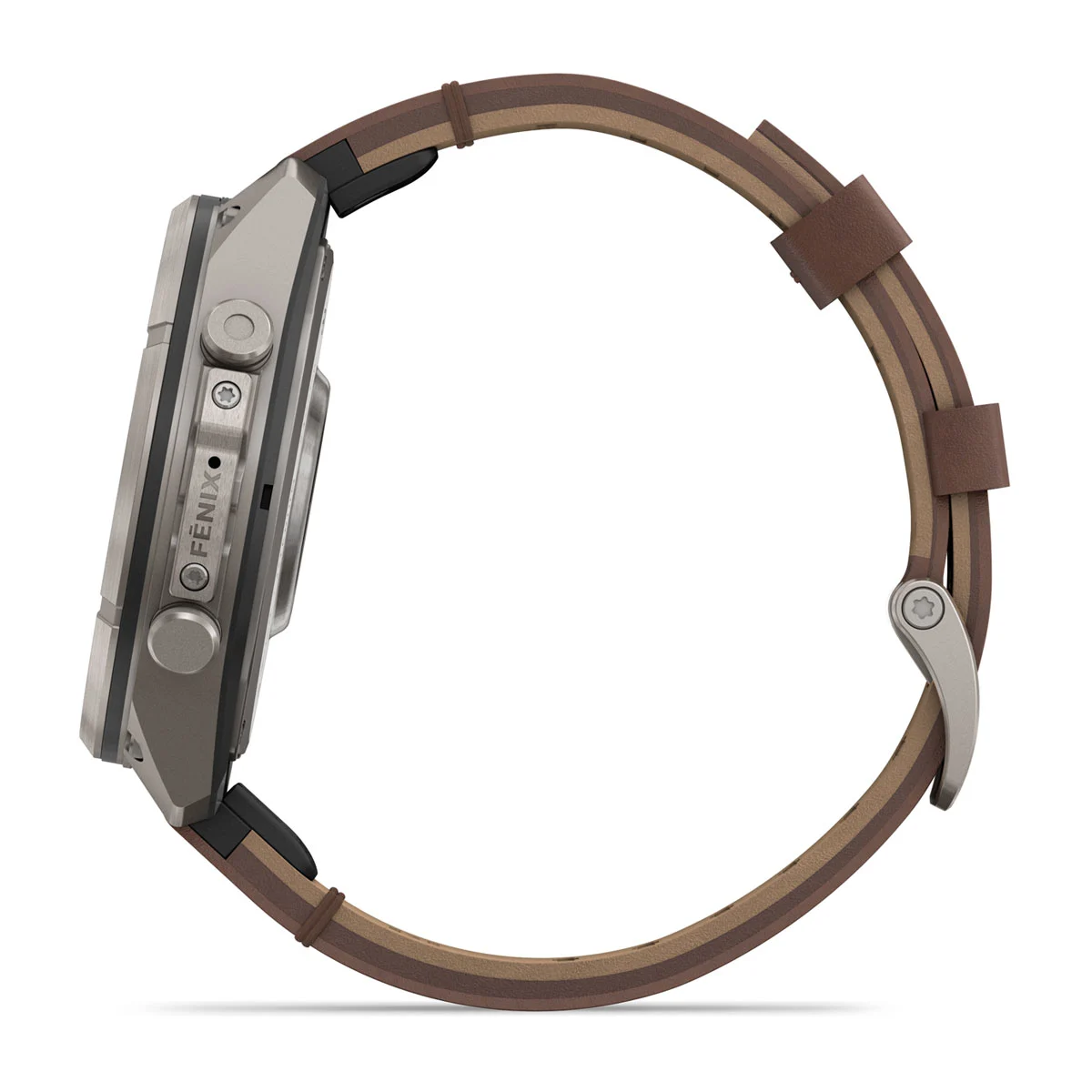 Смарт-годинник Garmin Fenix 9 Pro inReach 47mm Titanium Case with Walnut Leather Band (010-04336-40)