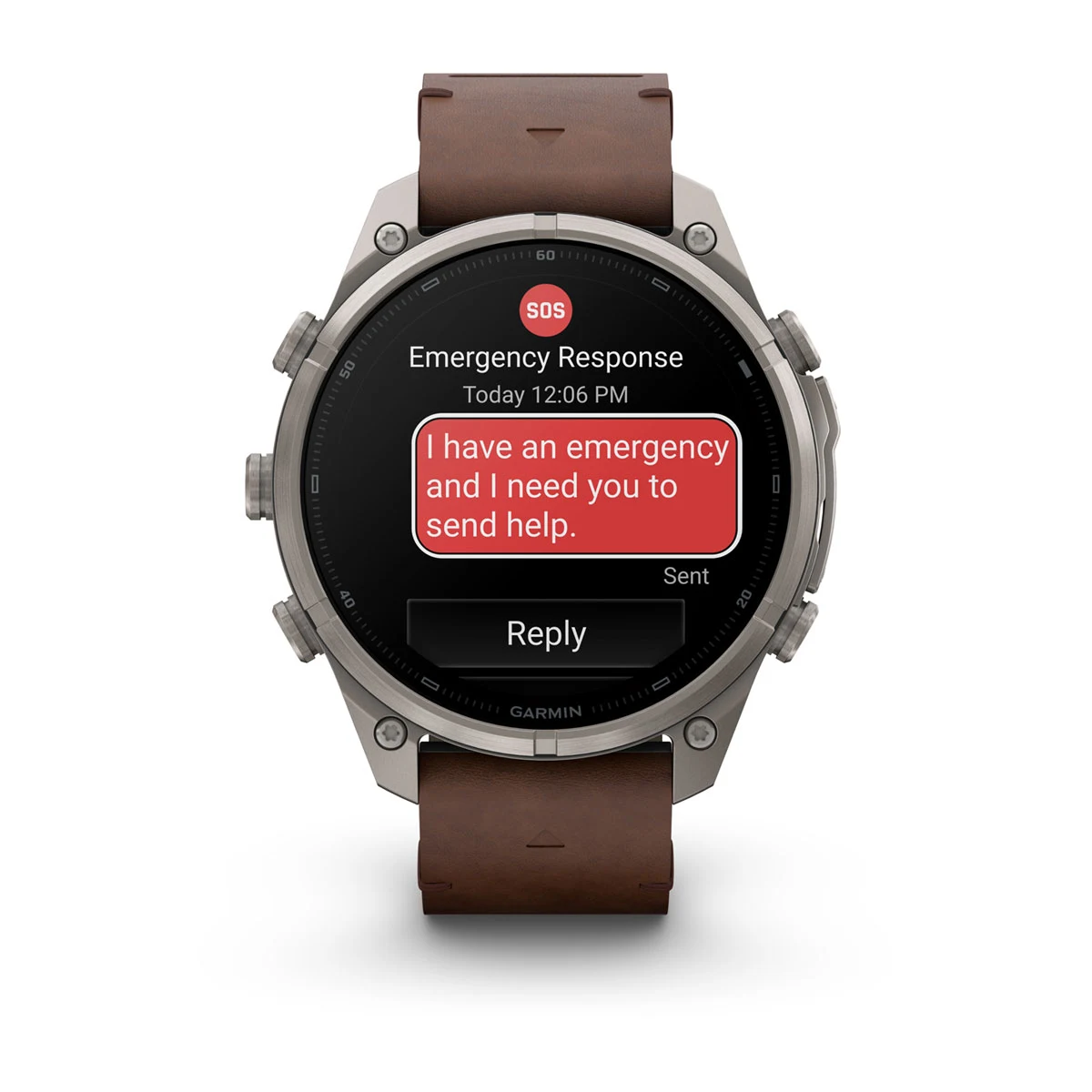 Смарт-годинник Garmin Fenix 9 Pro inReach 47mm Titanium Case with Walnut Leather Band (010-04336-40)