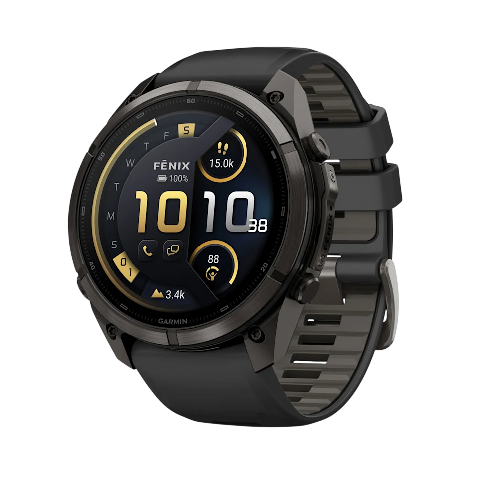 Смарт-годинник Garmin Fenix 9 Pro inReach 51mm Carbon Gray DLC Titanium Case with Black/Pebble Gray Silicone Band (010-04337-10/11)