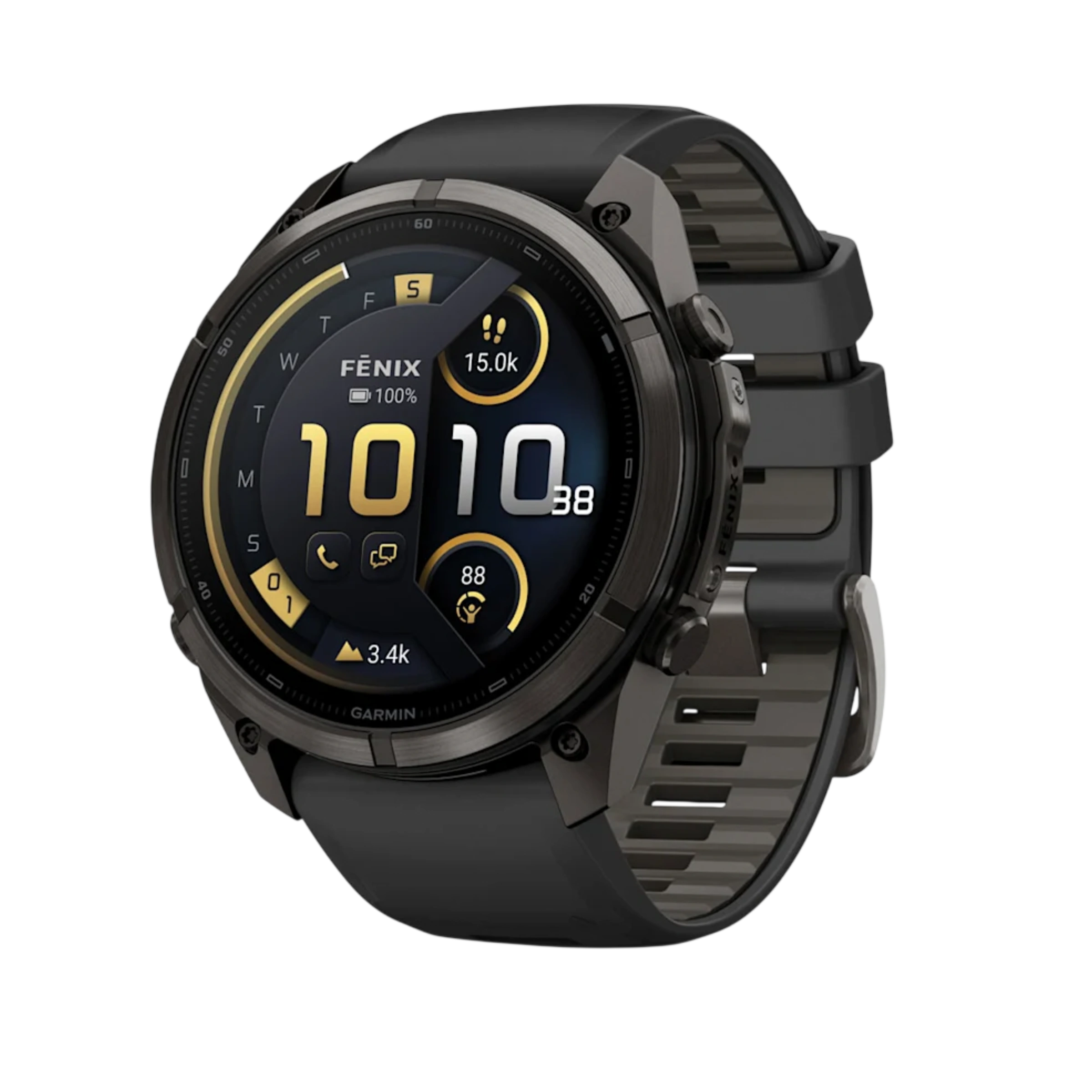 Смарт-годинник Garmin Fenix 9 Pro inReach 51mm Carbon Gray DLC Titanium Case with Black/Pebble Gray Silicone Band (010-04337-10/11)
