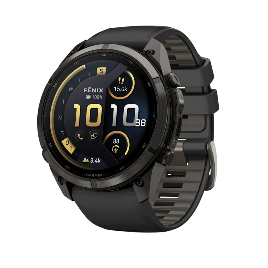 Смарт-годинник Garmin Fenix 9 Pro inReach 51mm Carbon Gray DLC Titanium Case with Black/Pebble Gray Silicone Band (010-04337-10/11)