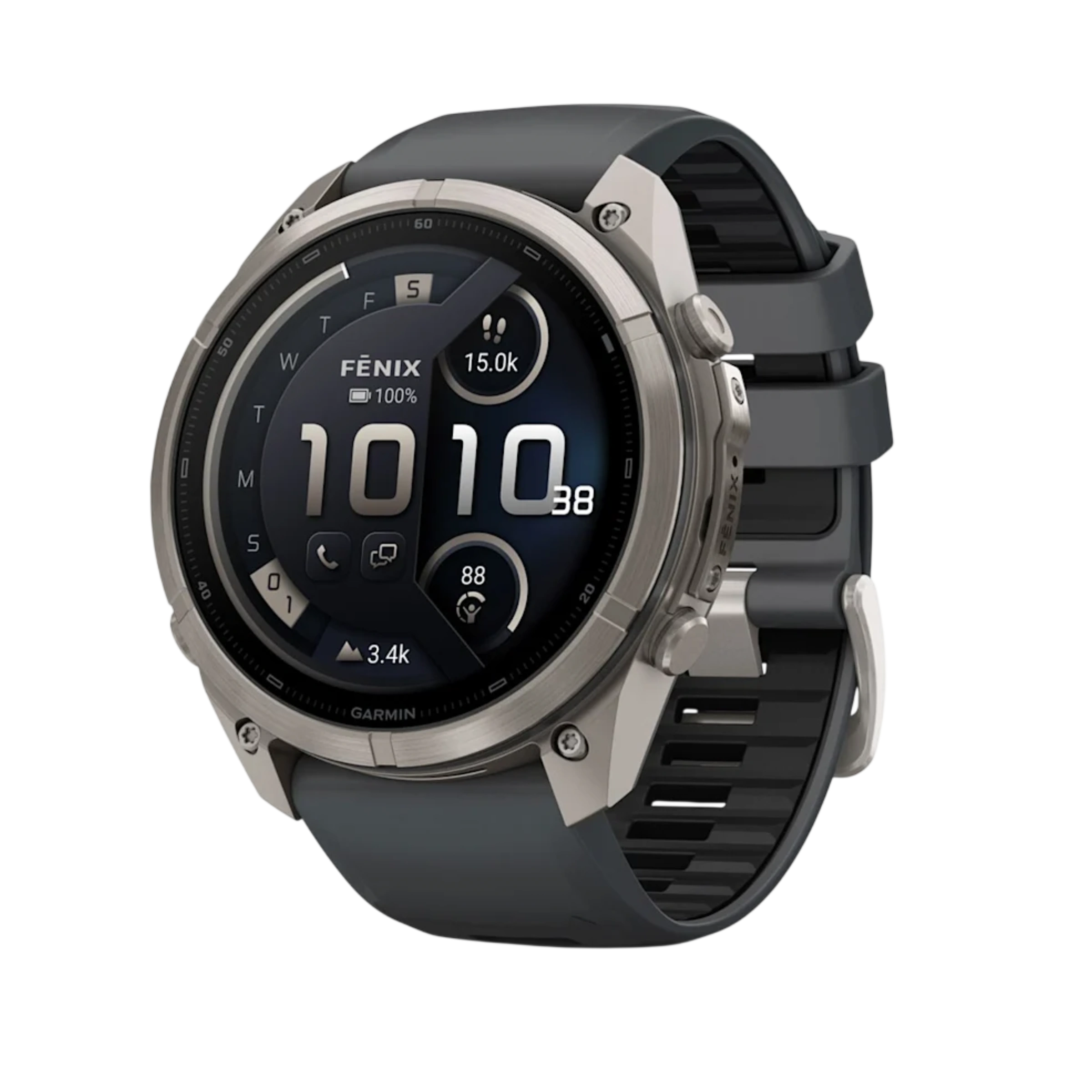 Смарт-годинник Garmin Fenix 9 Pro inReach 51mm Titanium Case with Graphite/Black Silicone Band (010-04337-20/21)