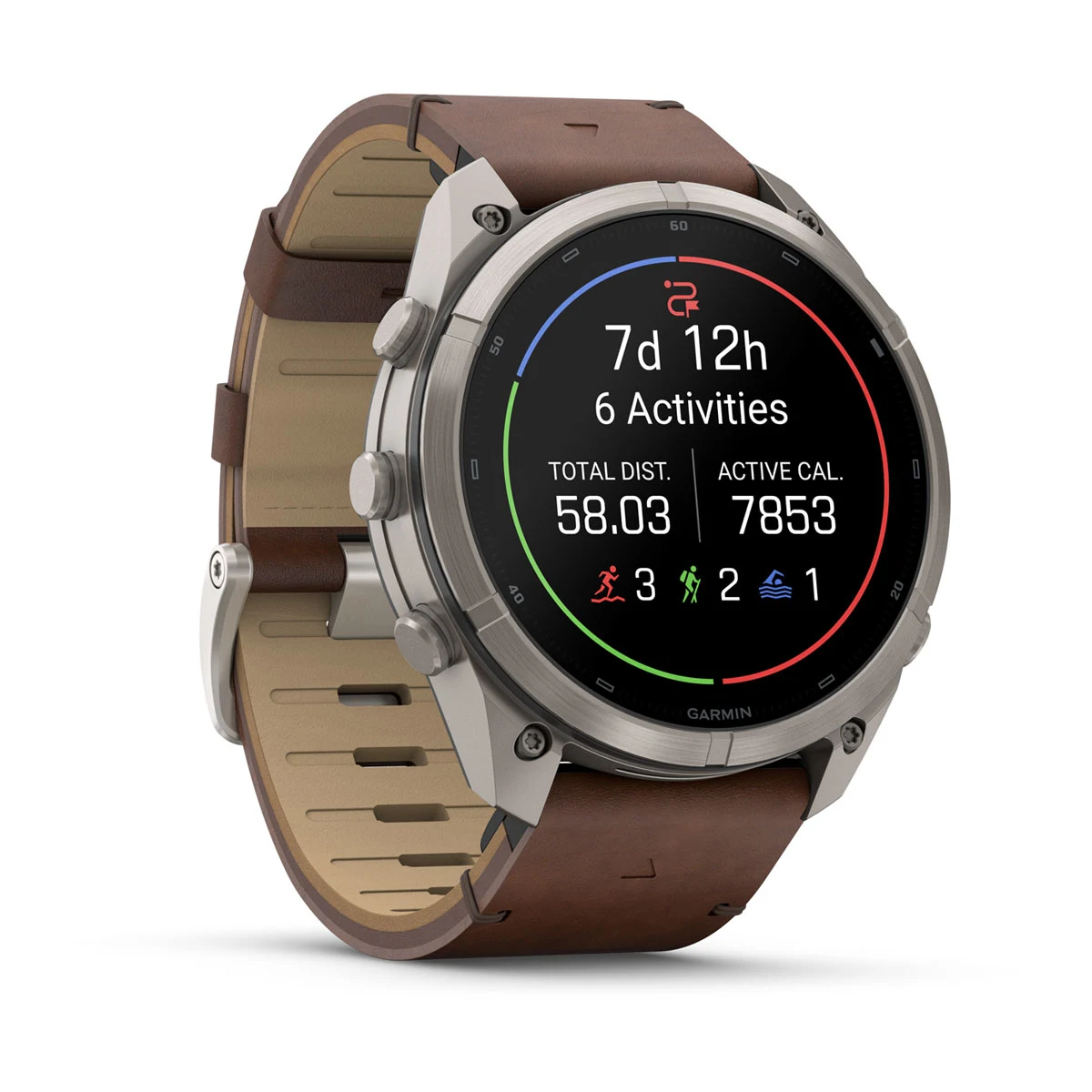 Смарт-годинник Garmin Fenix 9 Pro inReach 51mm Titanium Case with Walnut Leather Band (010-04337-40)