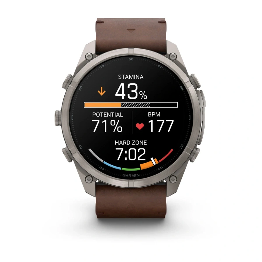 Смарт-годинник Garmin Fenix 9 Pro inReach 51mm Titanium Case with Walnut Leather Band (010-04337-40)