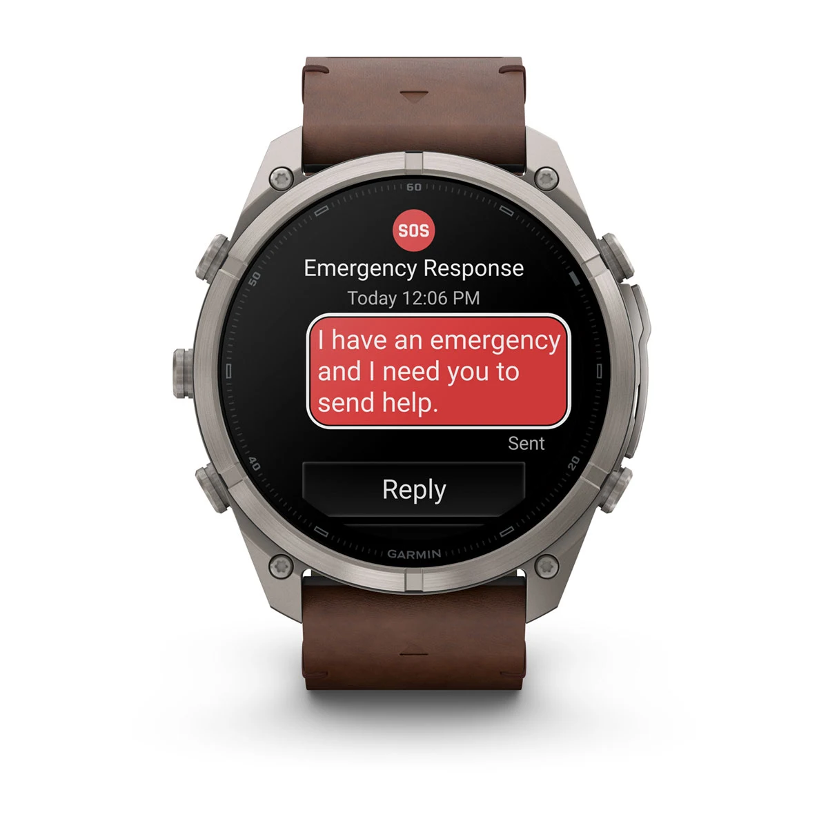 Смарт-годинник Garmin Fenix 9 Pro inReach 51mm Titanium Case with Walnut Leather Band (010-04337-40)