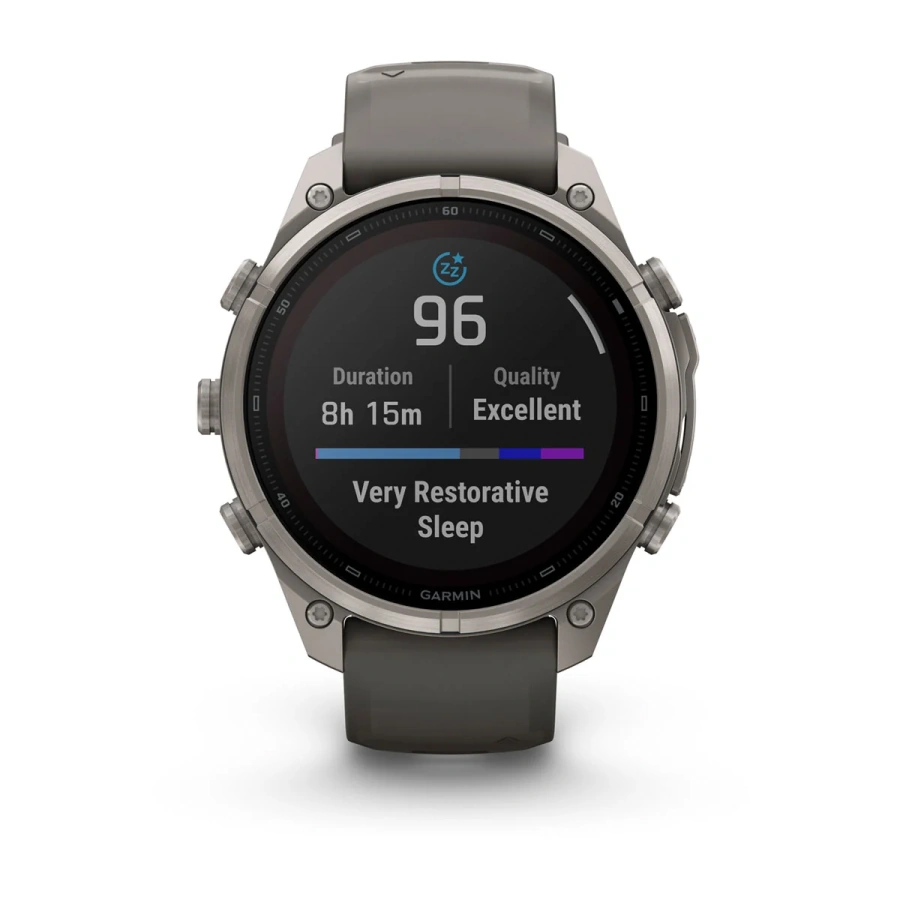 Смарт-годинник Garmin Fenix 9 Pro inReach Solar 47mm Titanium Case with Pebble Gray/Silver Gray Silicone Band (010-04338-00/01)