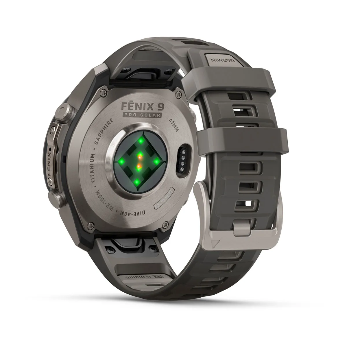 Смарт-годинник Garmin Fenix 9 Pro inReach Solar 47mm Titanium Case with Pebble Gray/Silver Gray Silicone Band (010-04338-00/01)
