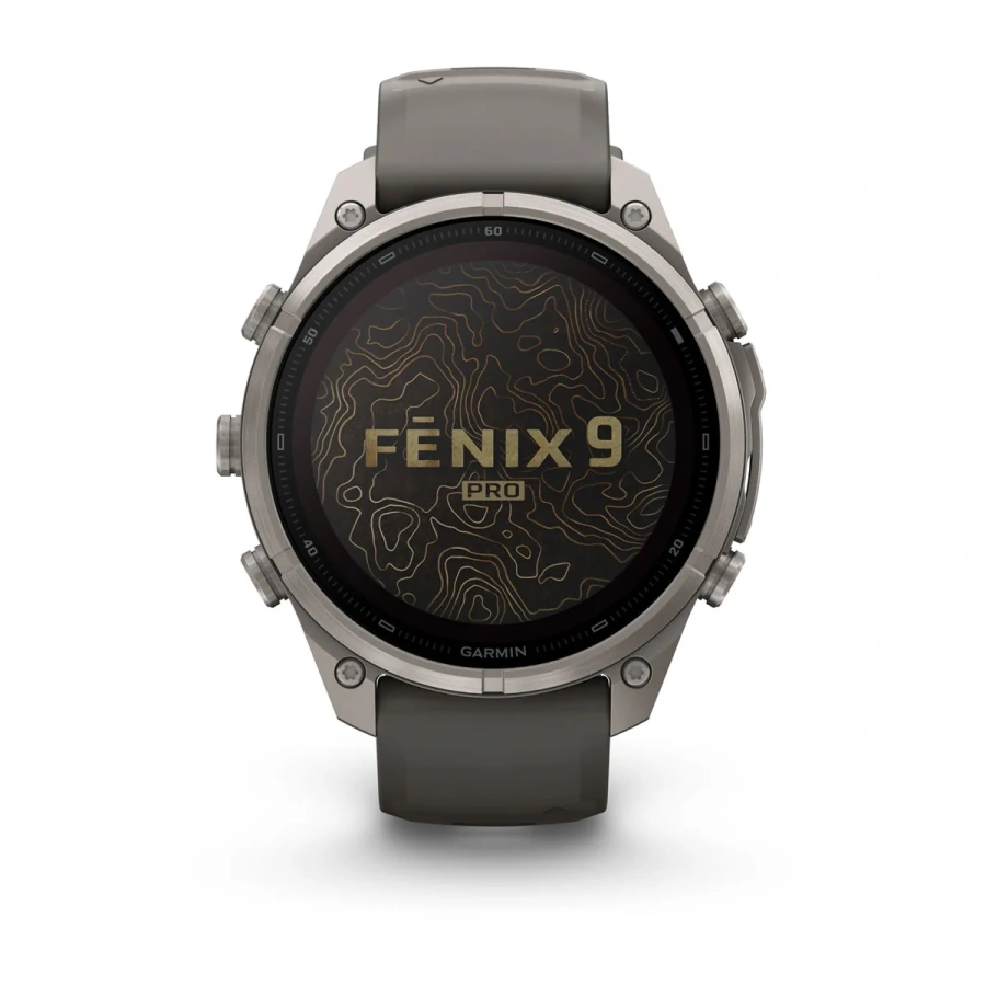 Смарт-годинник Garmin Fenix 9 Pro inReach Solar 47mm Titanium Case with Pebble Gray/Silver Gray Silicone Band (010-04338-00/01)