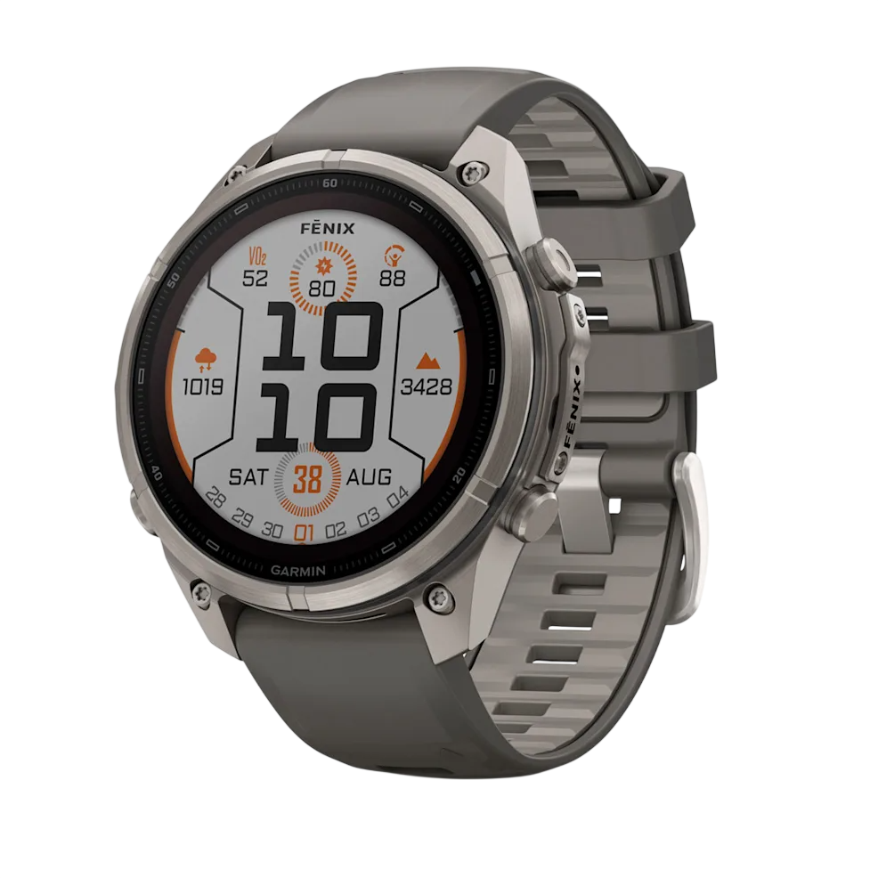 Смарт-годинник Garmin Fenix 9 Pro Solar 47mm Titanium Case with Pebble Gray/Silver Gray Silicone Band (010-04338-05/06)