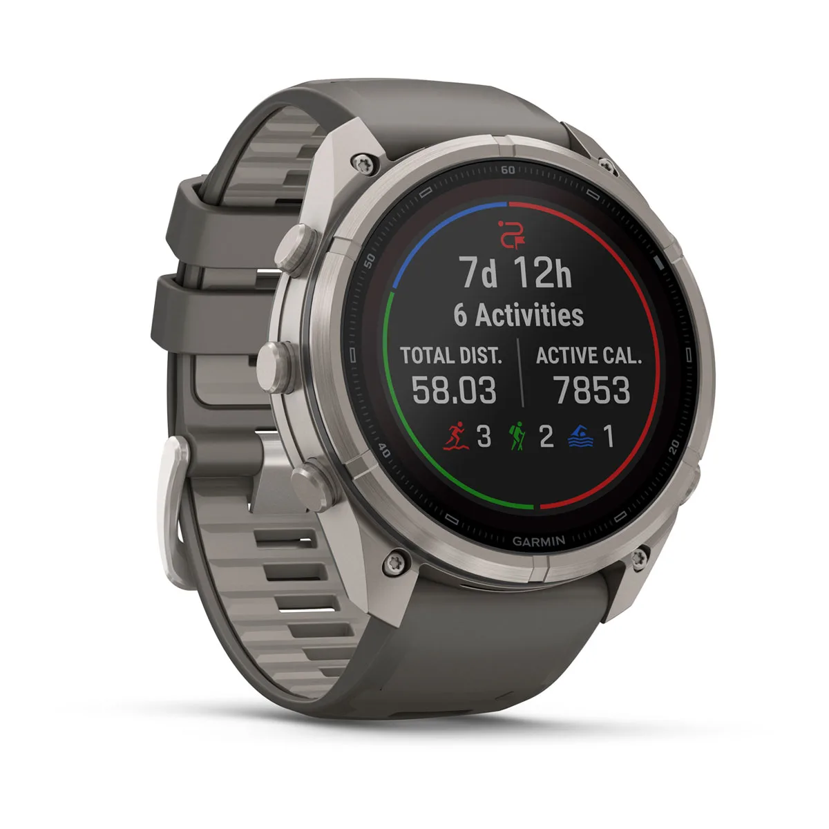 Смарт-годинник Garmin Fenix 9 Pro inReach Solar 51mm Titanium Case with Pebble Gray/Silver Gray Silicone Band (010-04339-00/01)