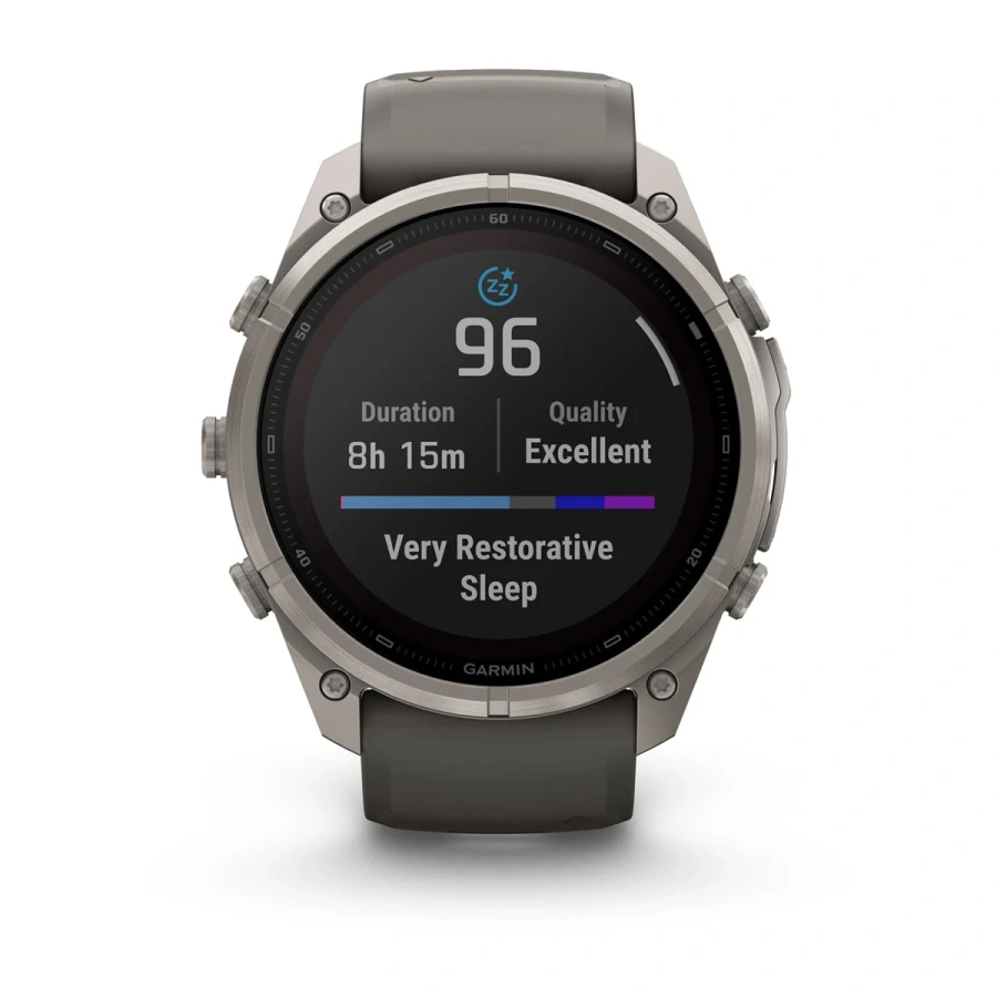 Смарт-годинник Garmin Fenix 9 Pro inReach Solar 51mm Titanium Case with Pebble Gray/Silver Gray Silicone Band (010-04339-00/01)