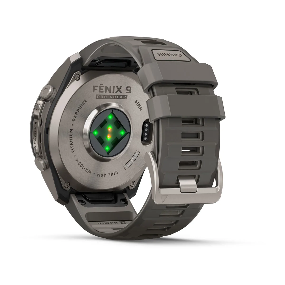 Смарт-годинник Garmin Fenix 9 Pro inReach Solar 51mm Titanium Case with Pebble Gray/Silver Gray Silicone Band (010-04339-00/01)