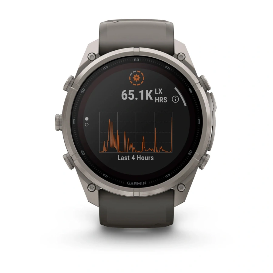 Смарт-годинник Garmin Fenix 9 Pro inReach Solar 51mm Titanium Case with Pebble Gray/Silver Gray Silicone Band (010-04339-00/01)