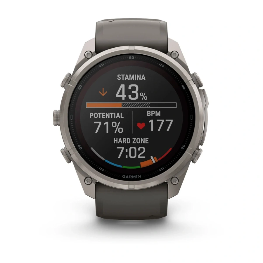 Смарт-годинник Garmin Fenix 9 Pro inReach Solar 51mm Titanium Case with Pebble Gray/Silver Gray Silicone Band (010-04339-00/01)