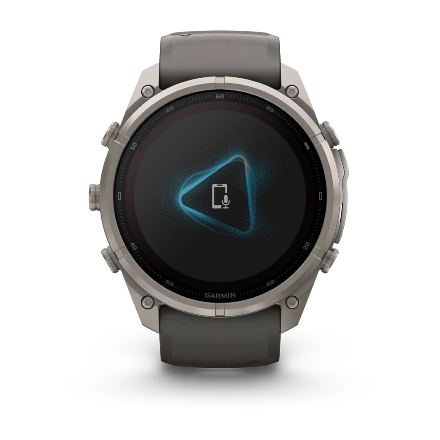 Смарт-годинник Garmin Fenix 9 Pro inReach Solar 51mm Titanium Case with Pebble Gray/Silver Gray Silicone Band (010-04339-00/01)
