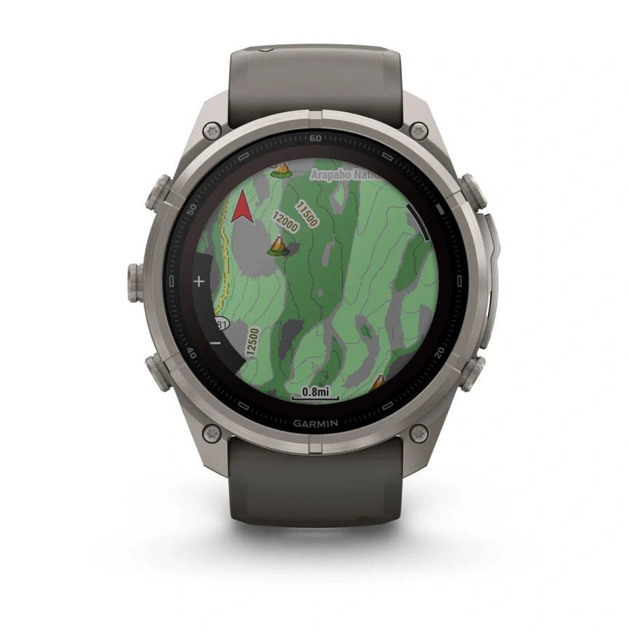 Смарт-годинник Garmin Fenix 9 Pro inReach Solar 51mm Titanium Case with Pebble Gray/Silver Gray Silicone Band (010-04339-00/01)