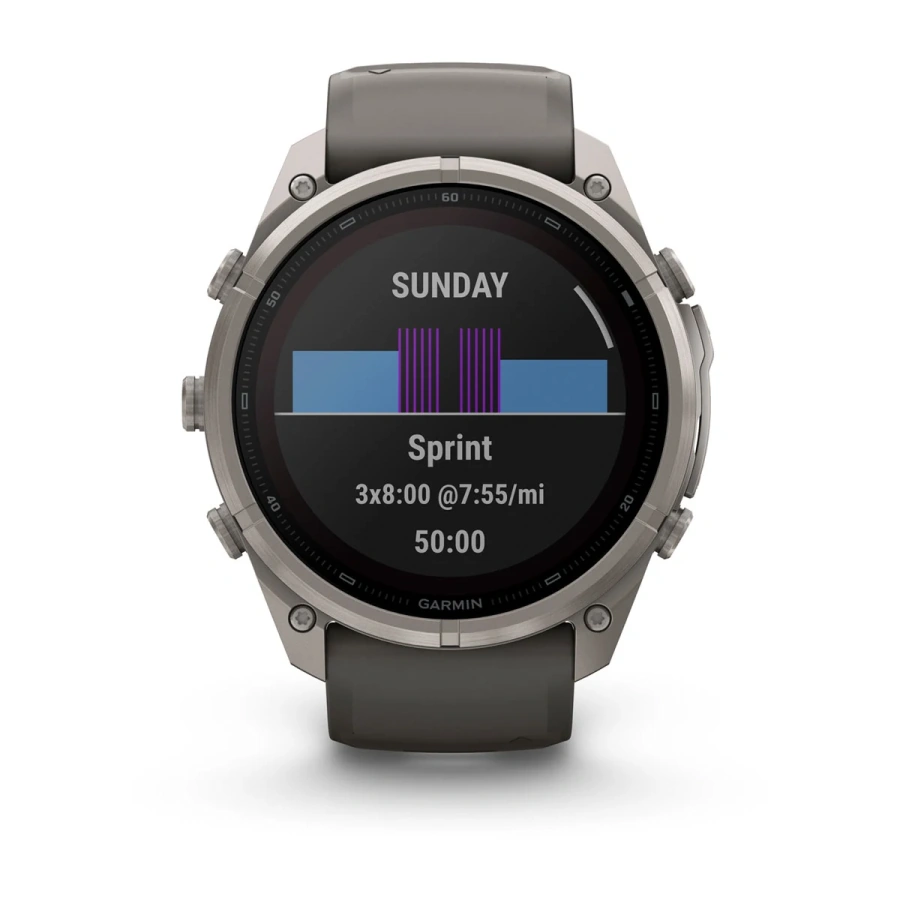 Смарт-годинник Garmin Fenix 9 Pro inReach Solar 51mm Titanium Case with Pebble Gray/Silver Gray Silicone Band (010-04339-00/01)