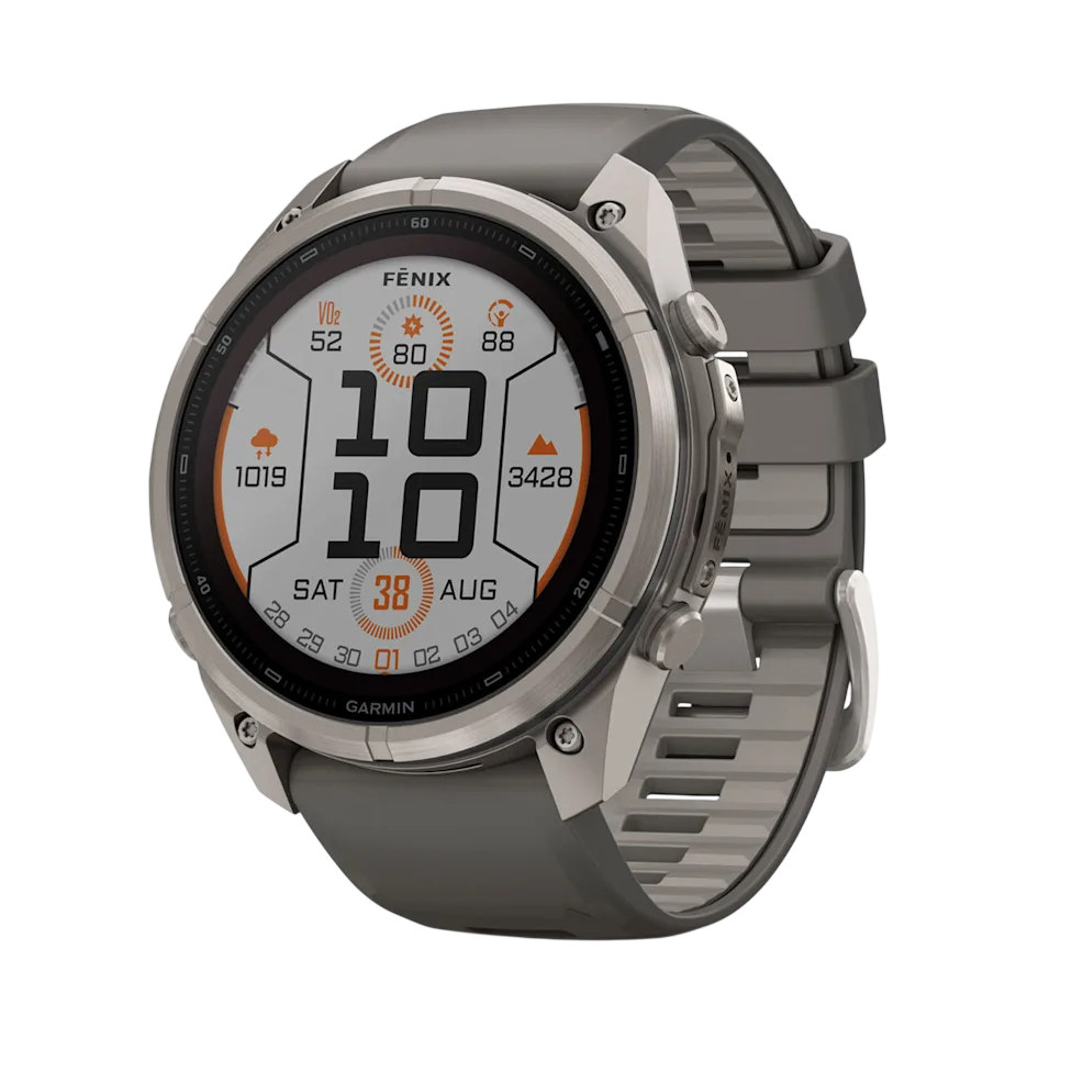 Смарт-годинник Garmin Fenix 9 Pro Solar 51mm Titanium Case with Pebble Gray/Silver Gray Silicone Band (010-04339-05/06)