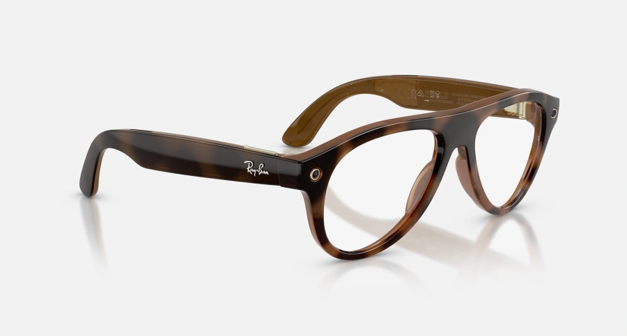 Смарт-очки Ray-Ban | Meta Aviator [Gen 3] Standard Polished Havana Frame / Clear to Brown Transitions Lenses (RW4016 6905M4 54-18)