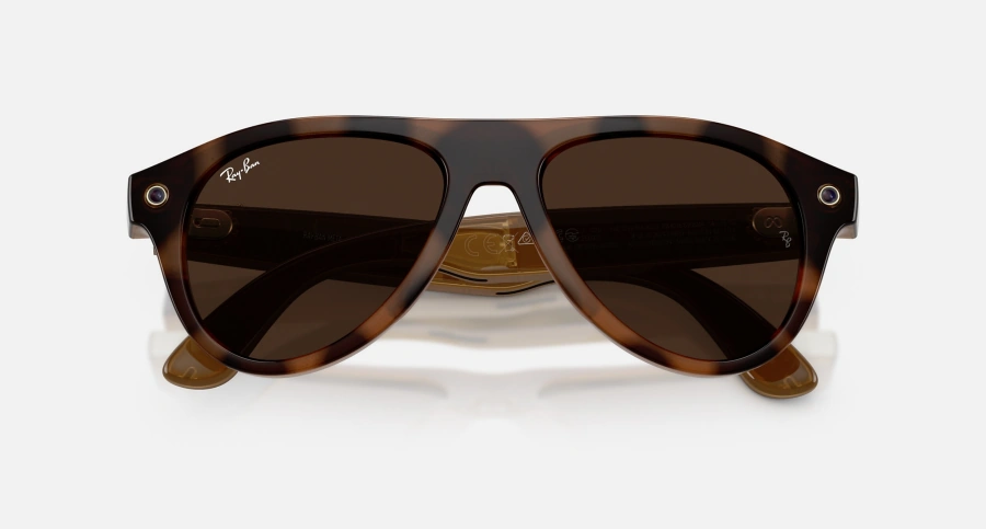 Смарт-очки Ray-Ban | Meta Aviator [Gen 3] Standard Polished Havana Frame / Clear to Brown Transitions Lenses (RW4016 6905M4 54-18)