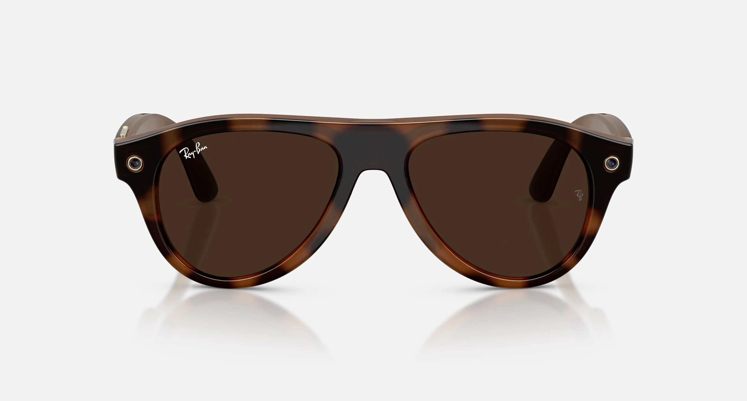 Смарт-очки Ray-Ban | Meta Aviator [Gen 3] Standard Polished Havana Frame / Clear to Brown Transitions Lenses (RW4016 6905M4 54-18)