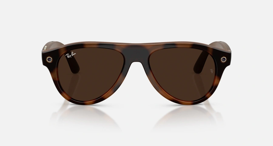 Смарт-очки Ray-Ban | Meta Aviator [Gen 3] Standard Polished Havana Frame / Clear to Brown Transitions Lenses (RW4016 6905M4 54-18)