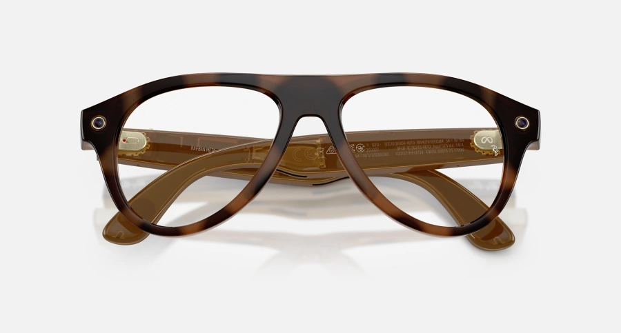 Смарт-очки Ray-Ban | Meta Aviator [Gen 3] Standard Polished Havana Frame / Clear to Brown Transitions Lenses (RW4016 6905M4 54-18)