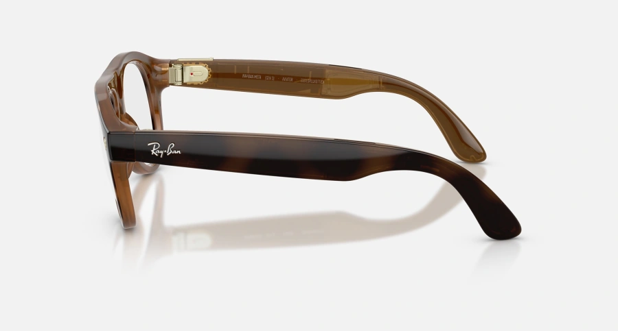 Смарт-очки Ray-Ban | Meta Aviator [Gen 3] Standard Polished Havana Frame / Clear to Brown Transitions Lenses (RW4016 6905M4 54-18)