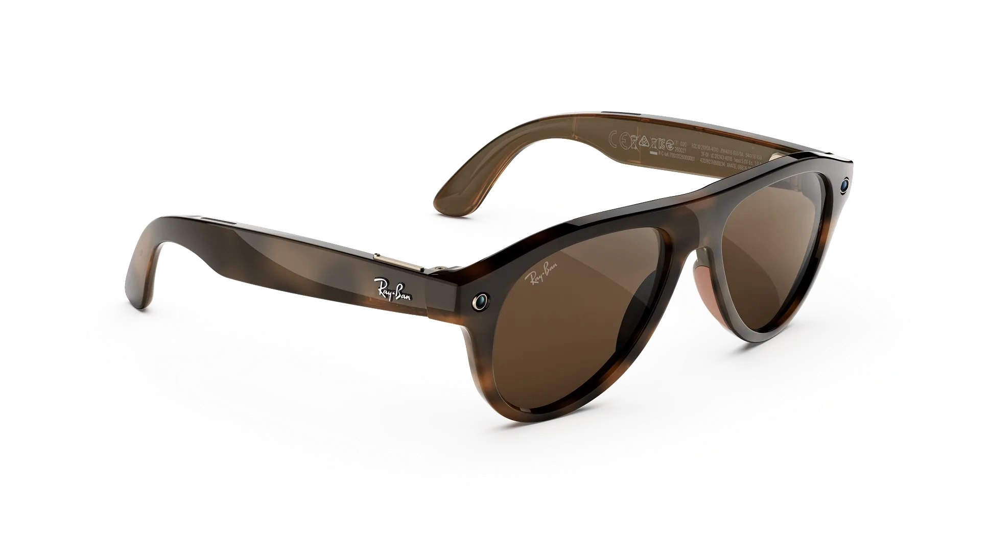 Смарт-очки Ray-Ban | Meta Aviator [Gen 3] Standard Polished Havana Frame / Clear to Brown Transitions Lenses (RW4016 6905M4 54-18)