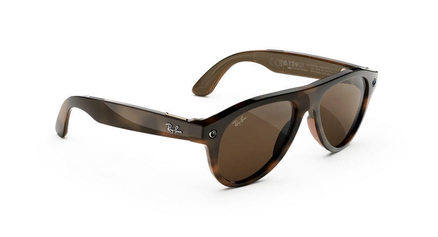 Смарт-очки Ray-Ban | Meta Aviator [Gen 3] Standard Polished Havana Frame / Clear to Brown Transitions Lenses (RW4016 6905M4 54-18)