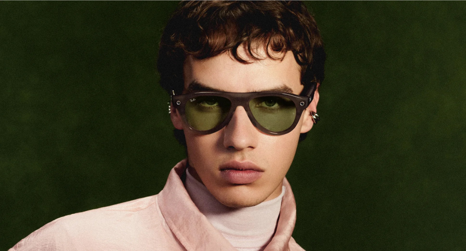 Смарт-очки Ray-Ban | Meta Aviator [Gen 3] Standard Polished Transparent Umber Frame / Clear to Jade Transitions Lenses (RW4016 6912JD 54-18)
