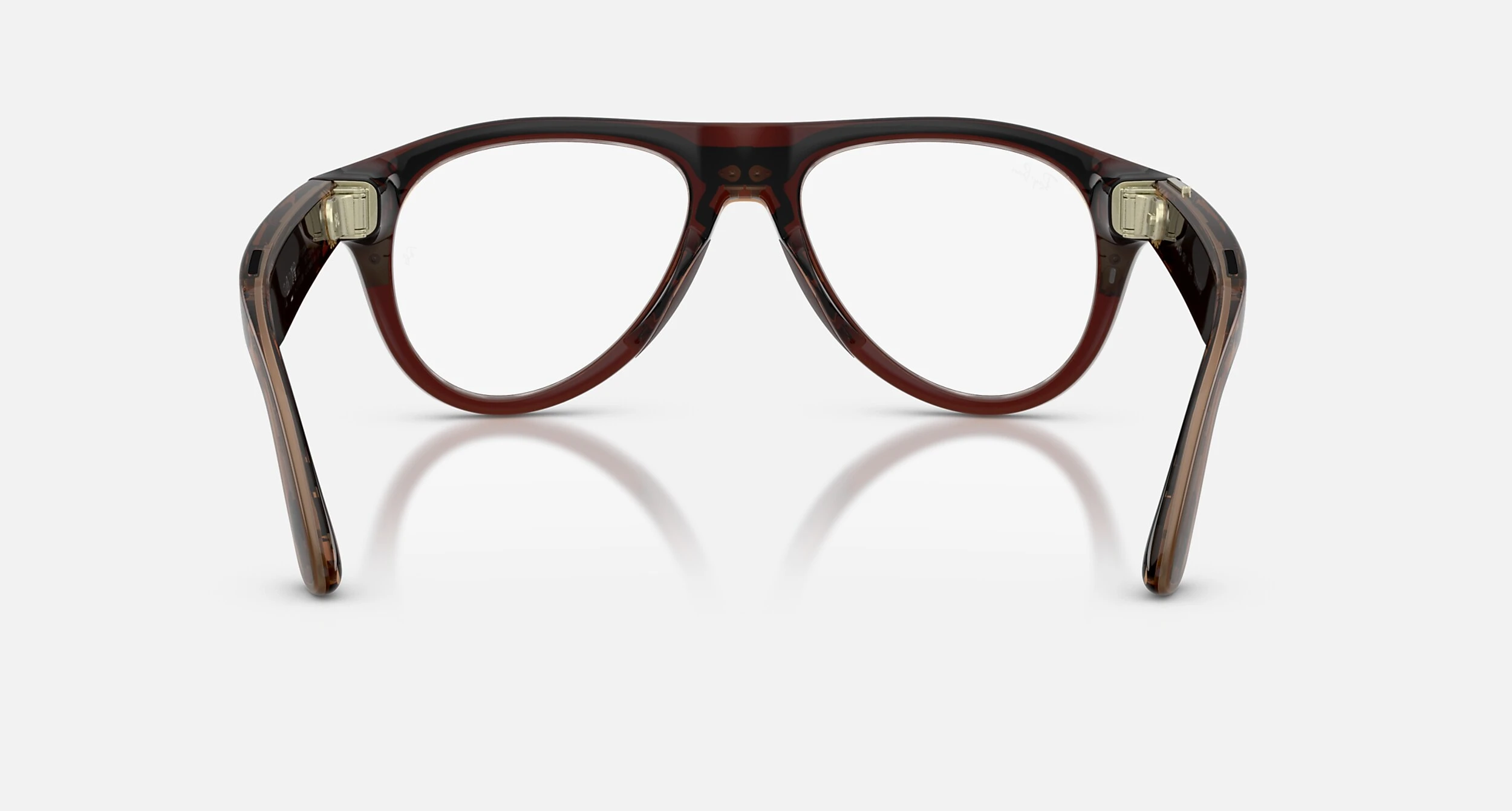 Смарт-очки Ray-Ban | Meta Aviator [Gen 3] Standard Polished Transparent Umber Frame / Clear to Jade Transitions Lenses (RW4016 6912JD 54-18)