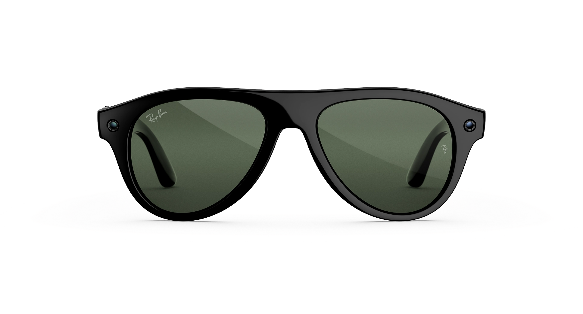 Смарт-очки Ray-Ban | Meta Aviator [Gen 3] Standard Shiny Black Frame / Clear to Green Transitions Lenses (RW4016 6907M4 54-18)