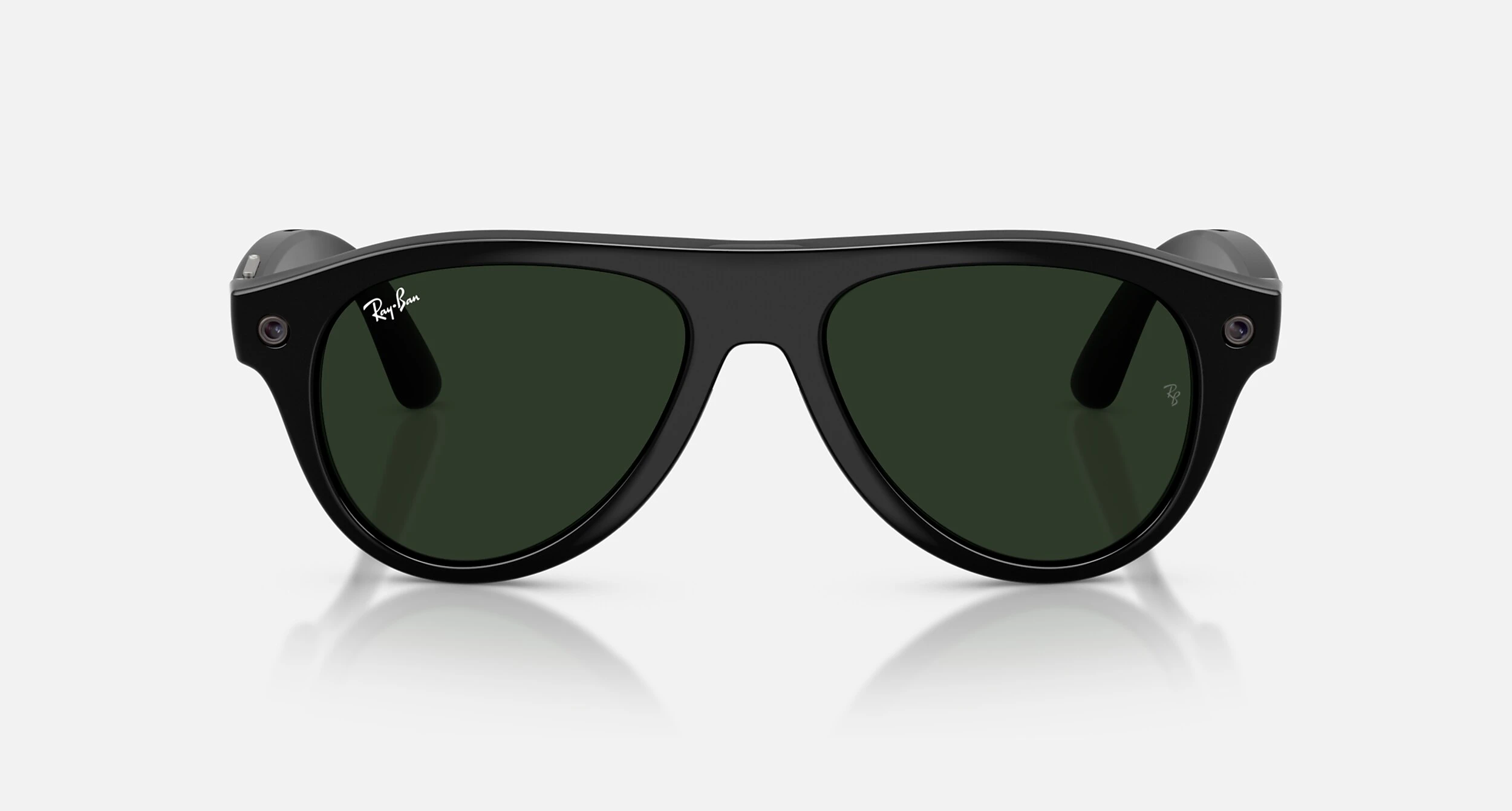 Смарт-очки Ray-Ban | Meta Aviator [Gen 3] Standard Shiny Black Frame / Clear to Green Transitions Lenses (RW4016 6907M4 54-18)