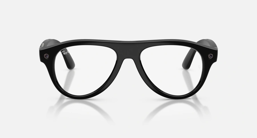 Смарт-очки Ray-Ban | Meta Aviator [Gen 3] Standard Shiny Black Frame / Clear to Green Transitions Lenses (RW4016 6907M4 54-18)