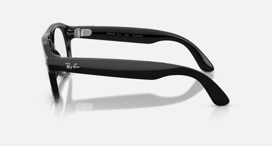 Смарт-очки Ray-Ban | Meta Aviator [Gen 3] Standard Shiny Black Frame / Clear to Green Transitions Lenses (RW4016 6907M4 54-18)