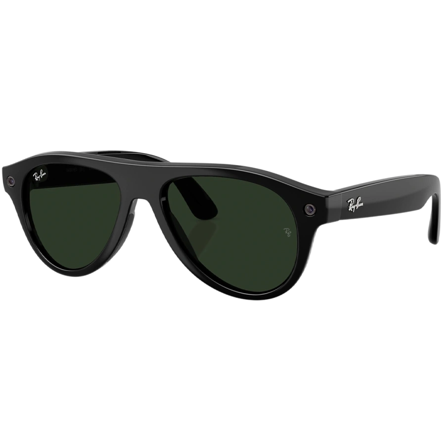 Смарт-очки Ray-Ban | Meta Aviator [Gen 3] Standard Shiny Black Frame / Clear to Green Transitions Lenses (RW4016 6907M4 54-18)