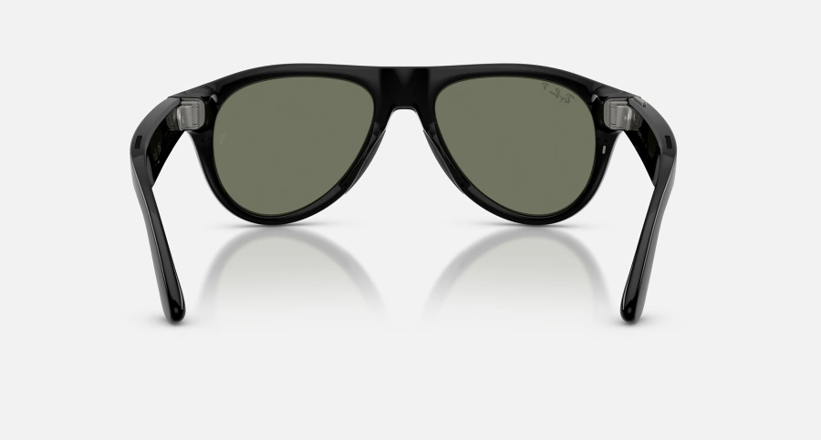 Смарт-окуляри Ray-Ban | Meta Aviator [Gen 3] Standard Shiny Black Frame / Green Polarized Lenses (RW4016 601/9A 54-18)
