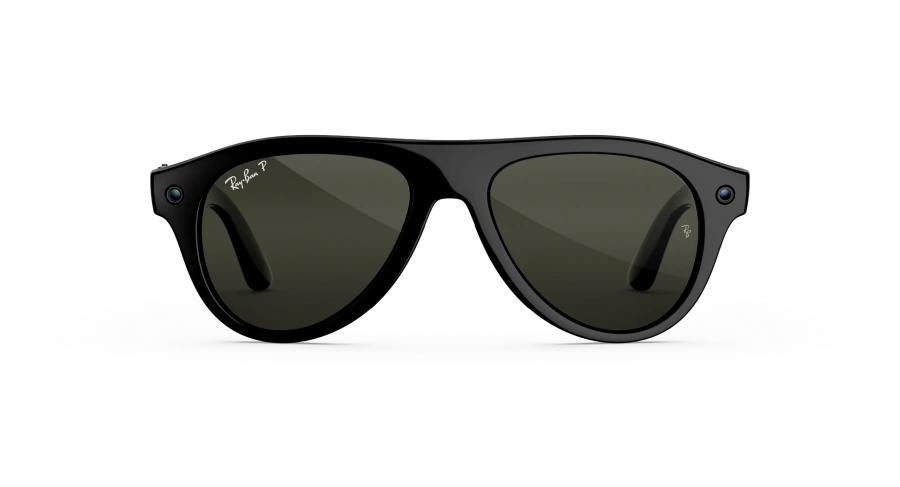 Смарт-окуляри Ray-Ban | Meta Aviator [Gen 3] Standard Shiny Black Frame / Green Polarized Lenses (RW4016 601/9A 54-18)