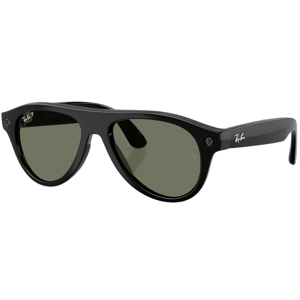 Смарт-окуляри Ray-Ban | Meta Aviator [Gen 3] Standard Shiny Black Frame / Green Polarized Lenses (RW4016 601/9A 54-18)