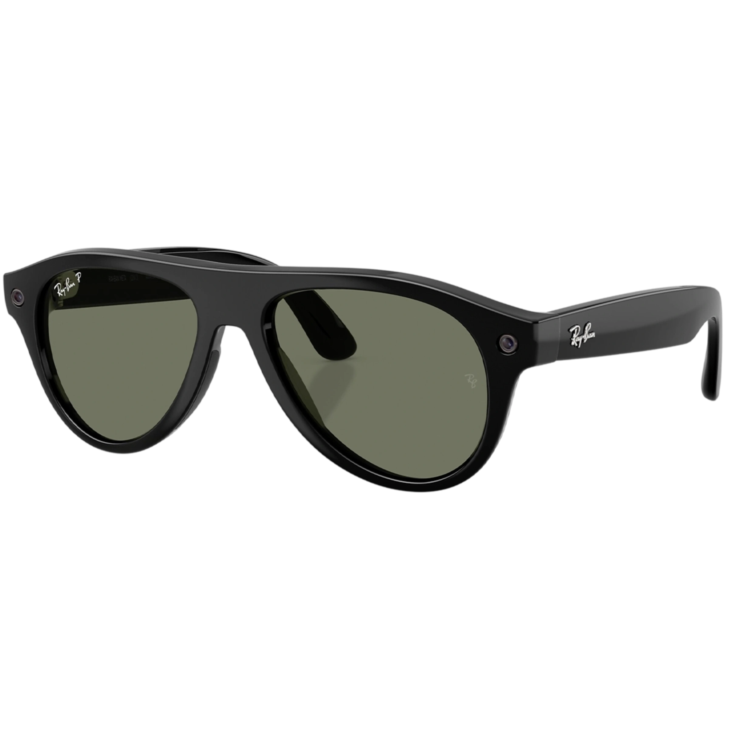 Смарт-окуляри Ray-Ban | Meta Aviator [Gen 3] Standard Shiny Black Frame / Green Polarized Lenses (RW4016 601/9A 54-18)