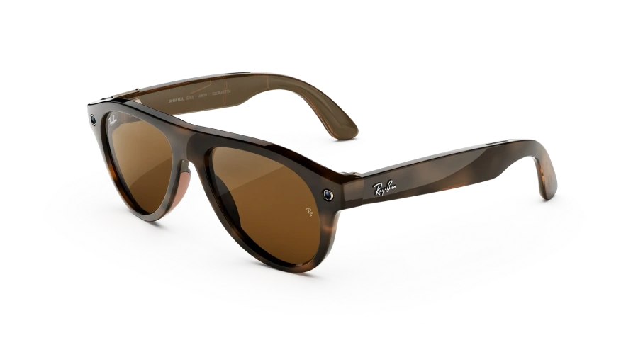 Смарт-очки Ray-Ban | Meta Aviator [Gen 3] Standard Shiny Havana Frame / Dark Brown Lenses (RW4016 690573 54-18)