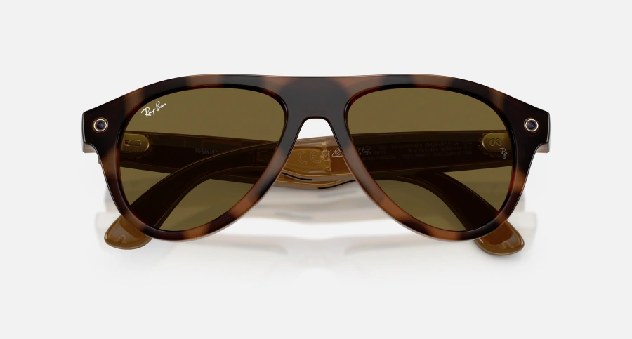 Смарт-очки Ray-Ban | Meta Aviator [Gen 3] Standard Shiny Havana Frame / Dark Brown Lenses (RW4016 690573 54-18)