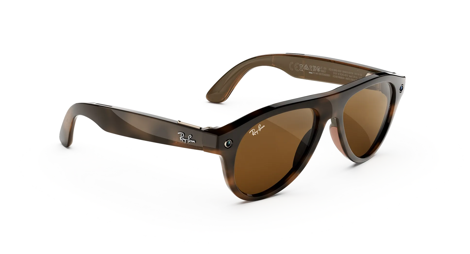 Смарт-очки Ray-Ban | Meta Aviator [Gen 3] Standard Shiny Havana Frame / Dark Brown Lenses (RW4016 690573 54-18)