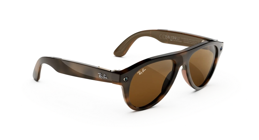 Смарт-очки Ray-Ban | Meta Aviator [Gen 3] Standard Shiny Havana Frame / Dark Brown Lenses (RW4016 690573 54-18)