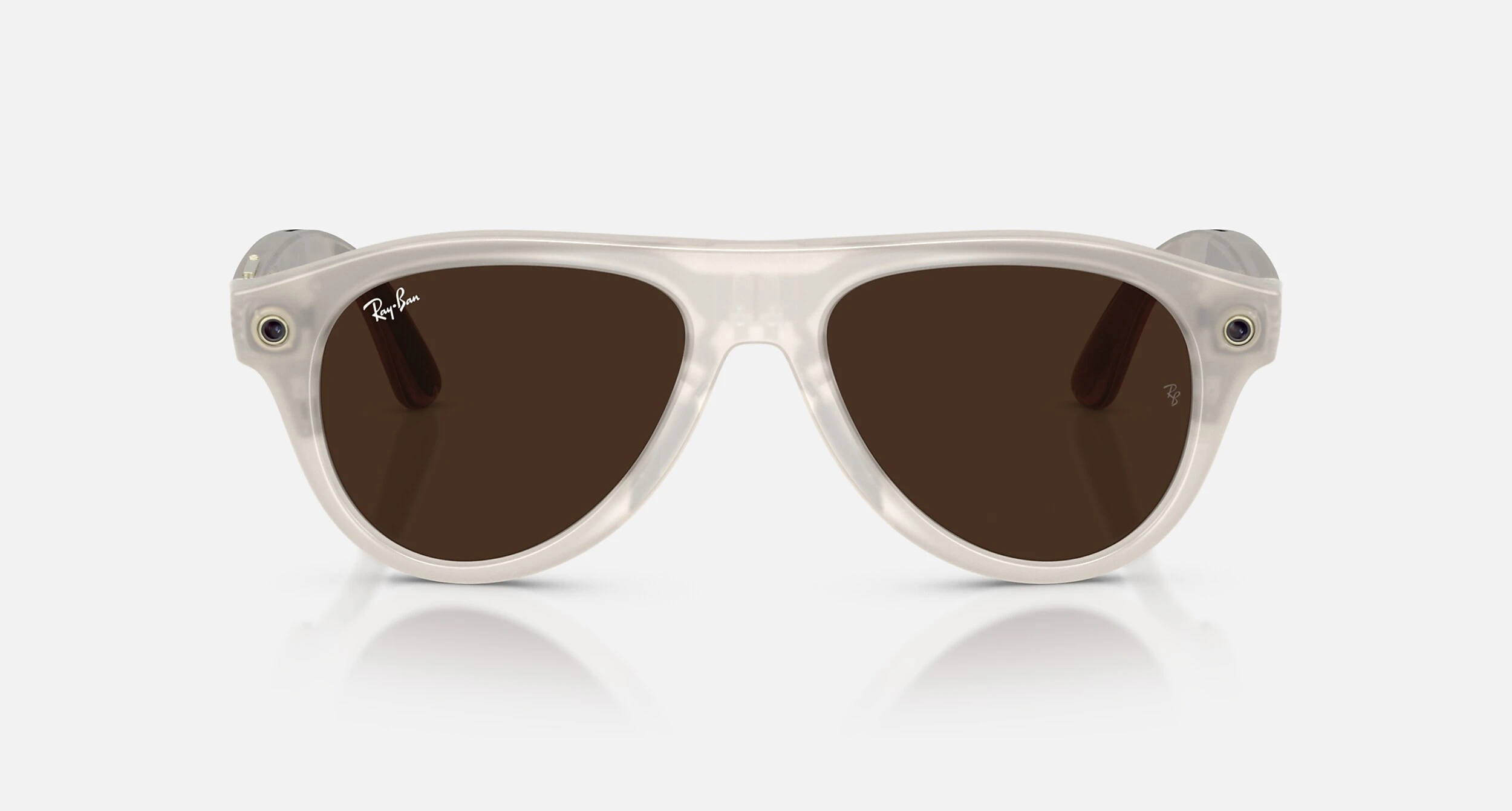 Смарт-окуляри Ray-Ban | Meta Aviator LIMITED EDITION [Gen 3] Standard Polished Milky Warm Beige Frame / Clear to Brown Transitions Lenses (RW4016 6907M4 54-18)